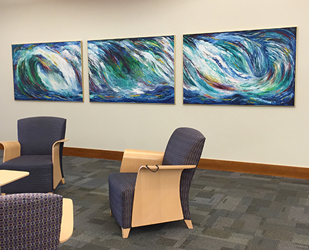Triptych in the Elmhurst Library